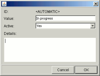 Add/edit dictionary entry window